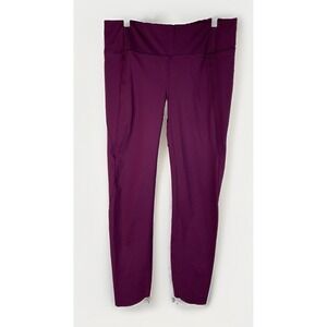 Athleta Women's M Purple Velocity 7/8 Stash Pocket Athletic Leggings
